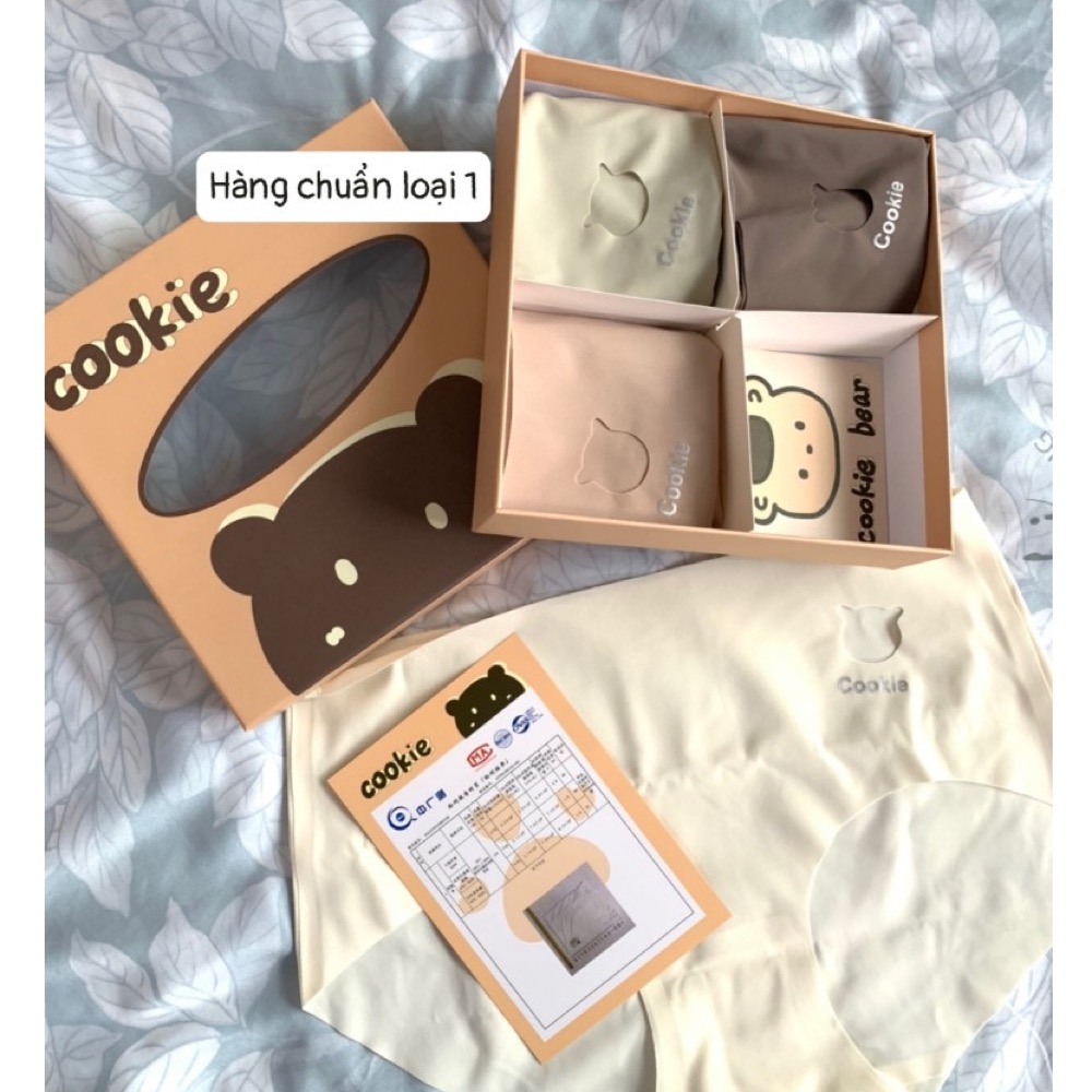 Set 4 quần lót su full hộp quà gấu Cookie — ảnh 1